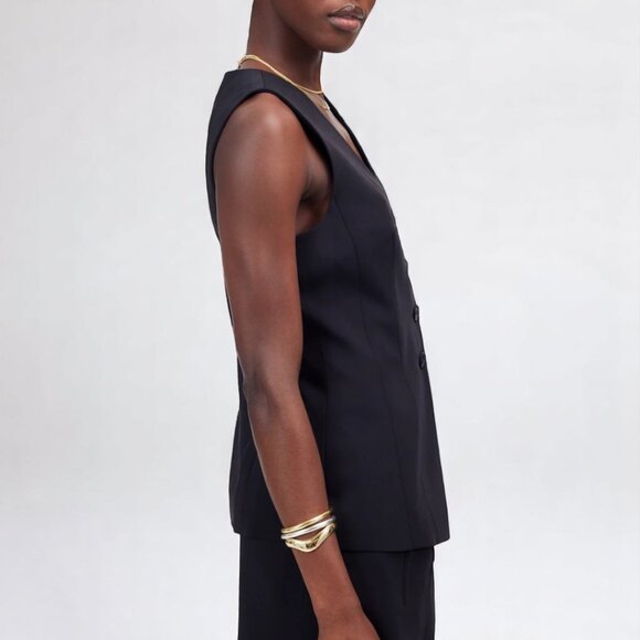 Madewell Cutaway Long Vest Size 6 - Picture 3 of 12